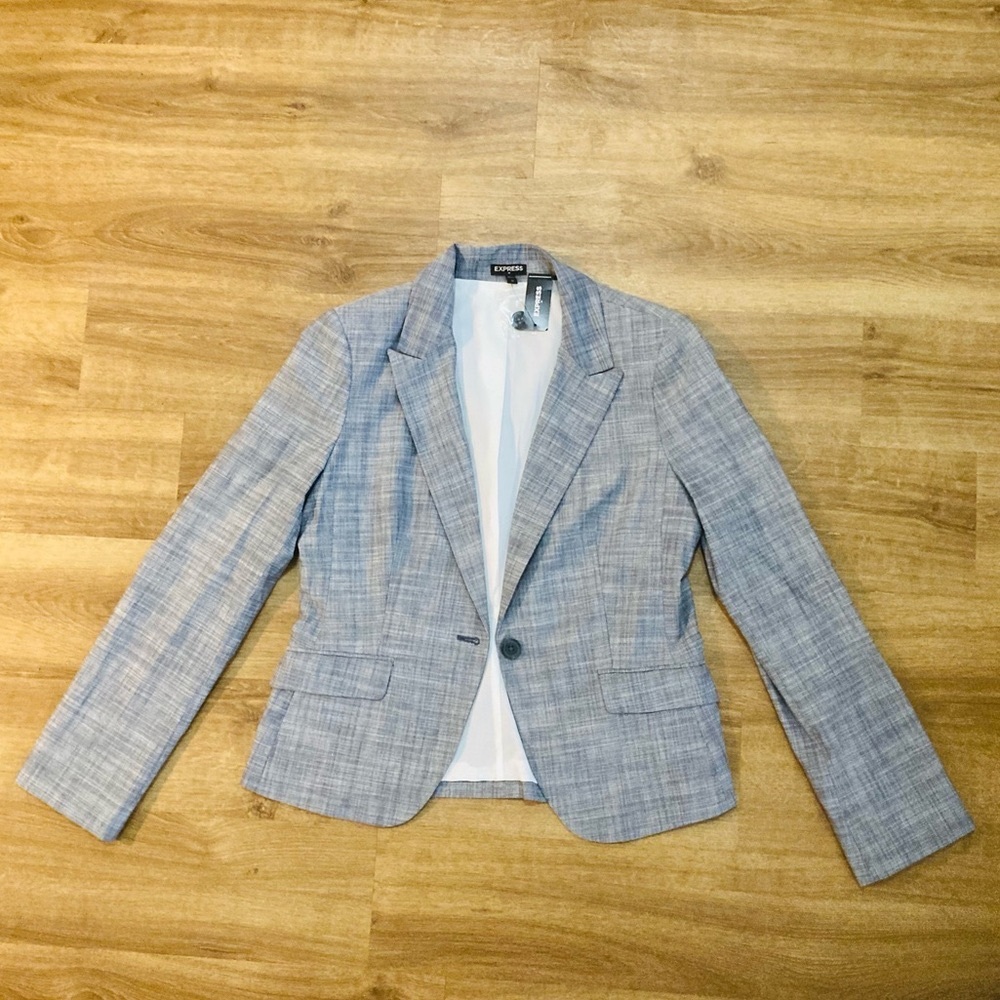 NWT Grey Polyester EXPRESS Blazer Size 12